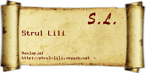 Strul Lili névjegykártya